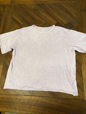 Soft Lavender mineral washed Women's Crewneck Tee